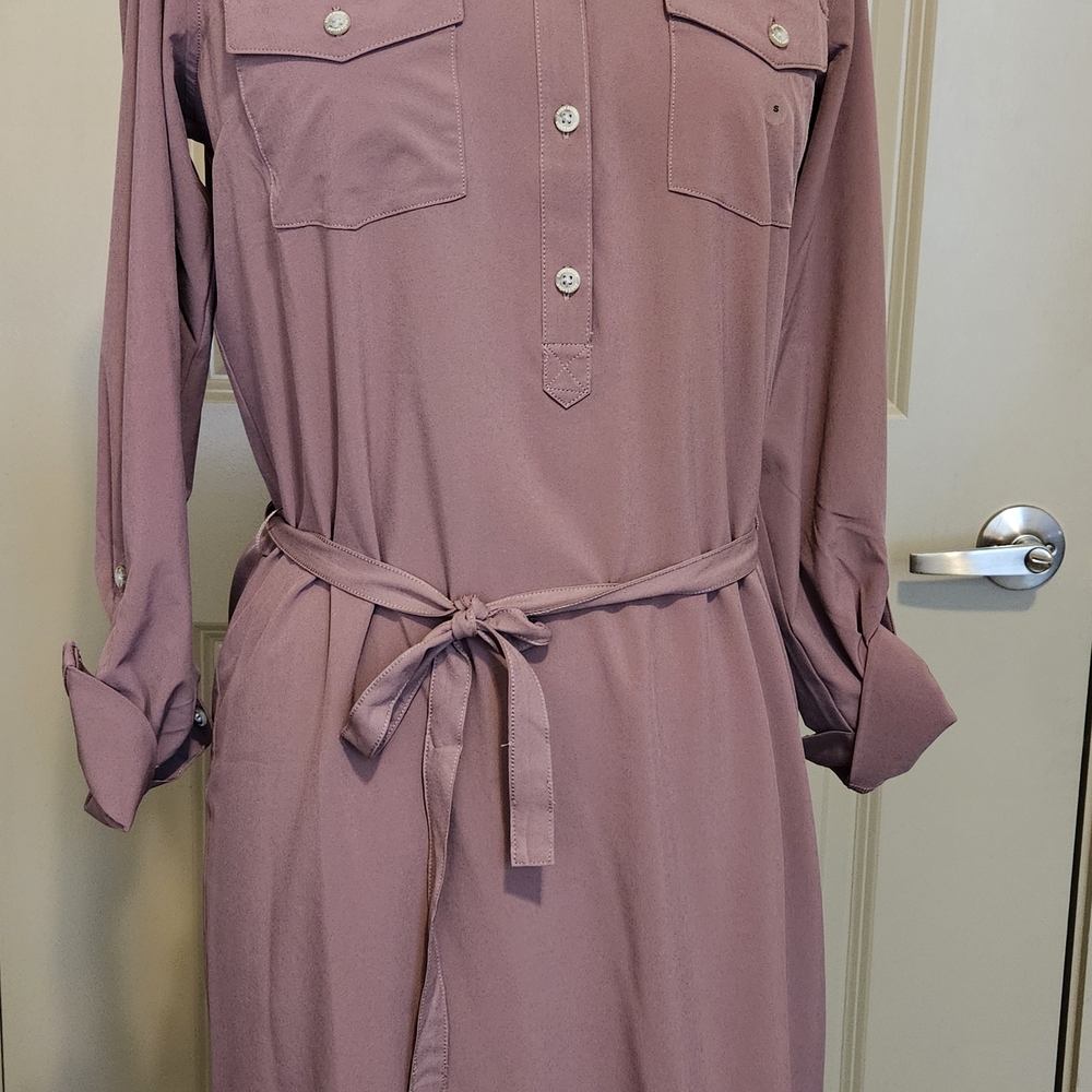 Eddie Bauer Dusty Rose Long Sleeve Dress